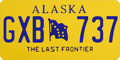 AK license plate GXB737