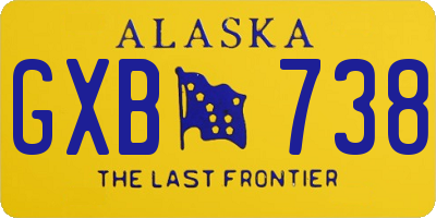 AK license plate GXB738