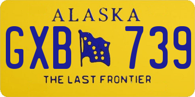 AK license plate GXB739