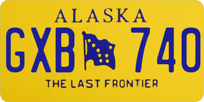 AK license plate GXB740