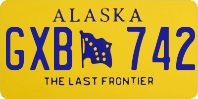 AK license plate GXB742