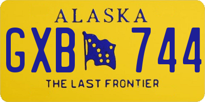 AK license plate GXB744