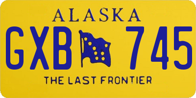 AK license plate GXB745