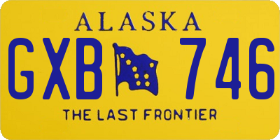 AK license plate GXB746