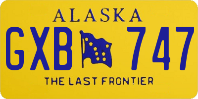 AK license plate GXB747