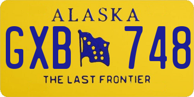 AK license plate GXB748