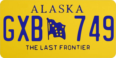 AK license plate GXB749