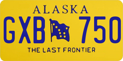 AK license plate GXB750