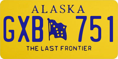 AK license plate GXB751