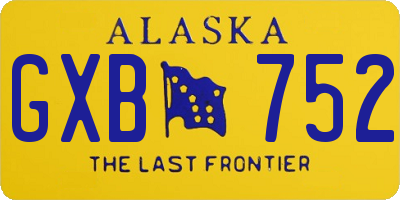 AK license plate GXB752