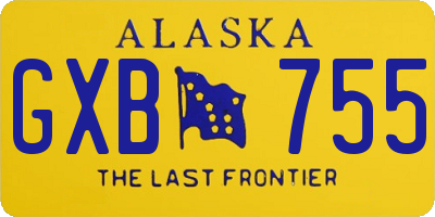 AK license plate GXB755