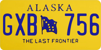 AK license plate GXB756