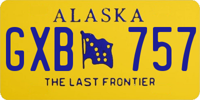 AK license plate GXB757