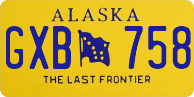 AK license plate GXB758