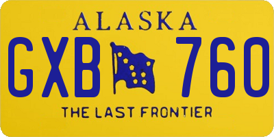 AK license plate GXB760