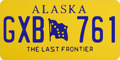 AK license plate GXB761