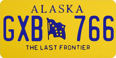 AK license plate GXB766