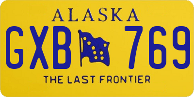 AK license plate GXB769