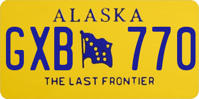 AK license plate GXB770