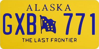 AK license plate GXB771