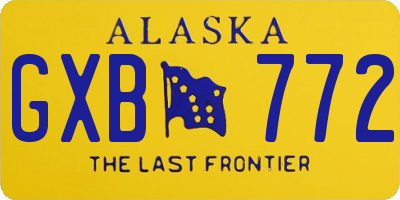 AK license plate GXB772