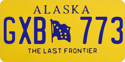 AK license plate GXB773