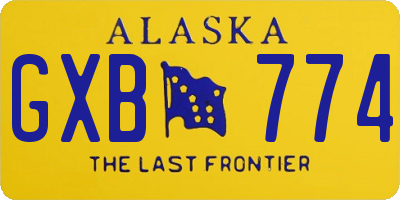 AK license plate GXB774