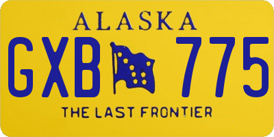 AK license plate GXB775