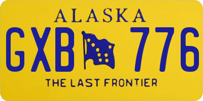 AK license plate GXB776