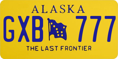 AK license plate GXB777