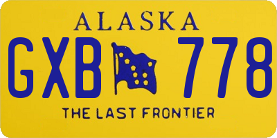 AK license plate GXB778