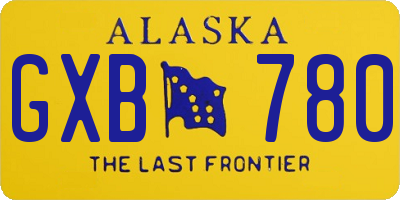 AK license plate GXB780