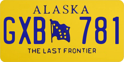 AK license plate GXB781