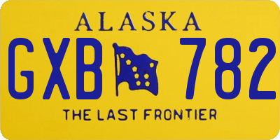 AK license plate GXB782