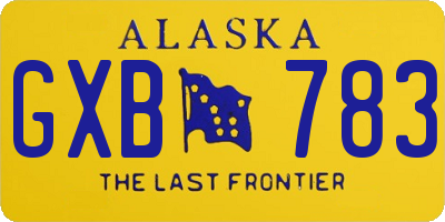 AK license plate GXB783