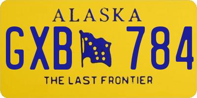 AK license plate GXB784