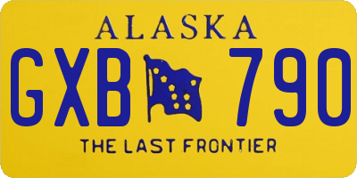 AK license plate GXB790