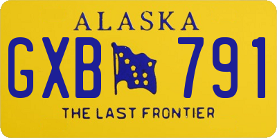 AK license plate GXB791