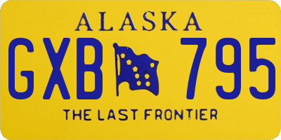 AK license plate GXB795