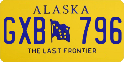 AK license plate GXB796