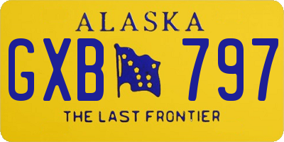 AK license plate GXB797