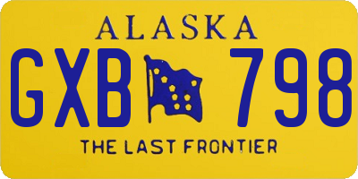 AK license plate GXB798