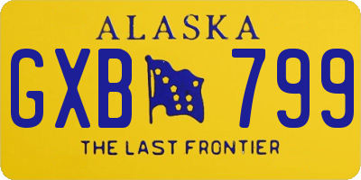 AK license plate GXB799