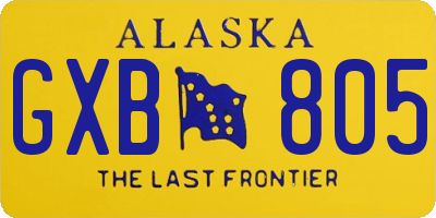 AK license plate GXB805
