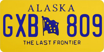 AK license plate GXB809