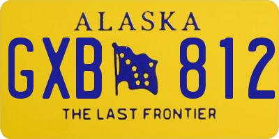 AK license plate GXB812