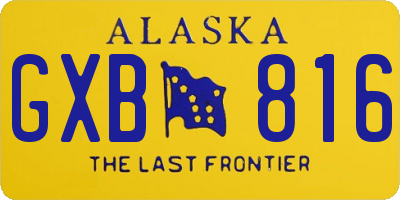 AK license plate GXB816