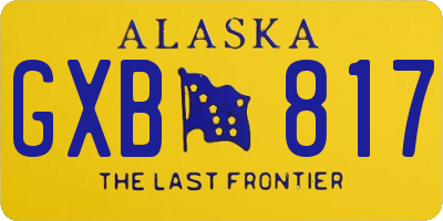 AK license plate GXB817