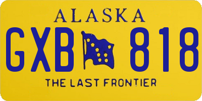 AK license plate GXB818