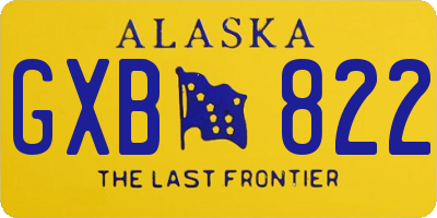 AK license plate GXB822